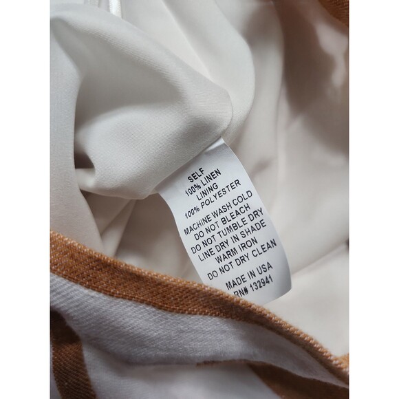 Amanda Uprichard Revolve Linen Pants Womens S Ginger White Striped Coastal Beach - Picture 4 of 7